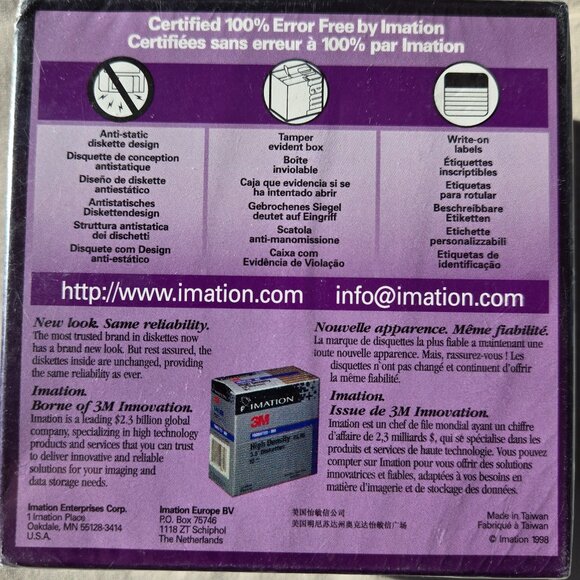 3.5'' Floppy Diskettes, IBM-Formatted, DS/HD, 10 Pack IBM Formatted 1.44MB 2HD - Picture 6 of 6